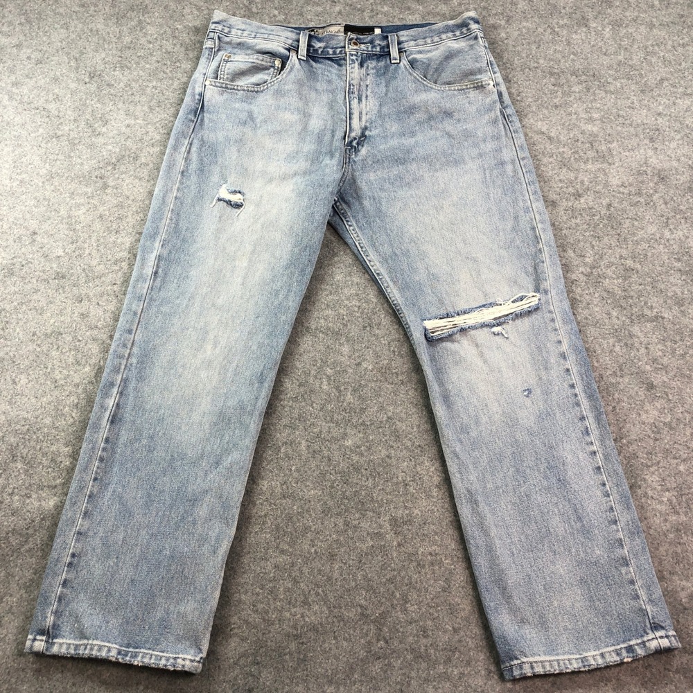 Levis SilverTab STRAIGHT Mens Jeans 36x30 (fits 36x29) Leg Blue Light Wash